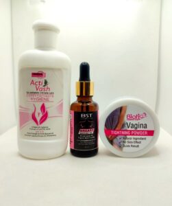 Feminine Care & Body Enhancement Trio (ACTIVASH, BST OIL, VAGINAL TIGHTENING POWDER)